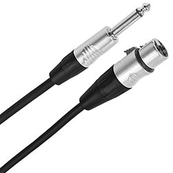 Câble XLR femelle 3b - Jack mâle mono 1m Touring Plugger