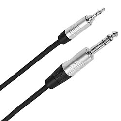 Câble Mini Jack mâle stéréo - Jack mâle stéréo 2m Touring Plugger