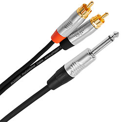 Câble Y Jack mâle mono - RCA mâle 3m Touring Plugger