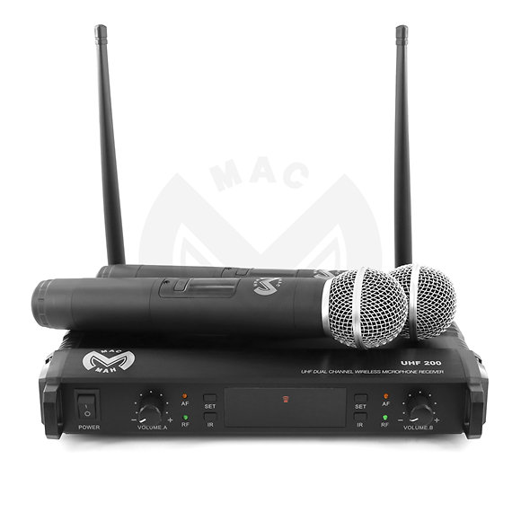Pack UHF 200 M + Micro serre-tête (la paire) Mac Mah