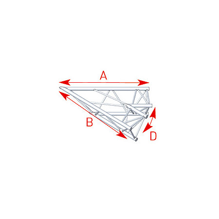 57ASX4020 / Angle 2 départs 45°  lg 1m20 x 1m20