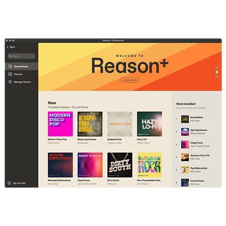 Reason Studios Reason+ (abonnement annuel)