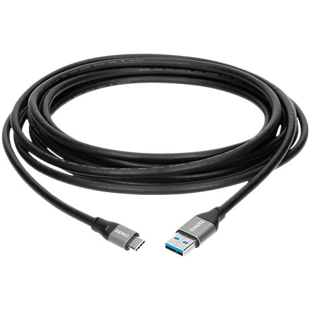 Klotz Câble USB 3.1 USB-A / USB-C noir, longueur 1 m