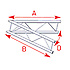 ASD57AEX20V / Angle 2 départs 45°  lg 1m00 x 1m00