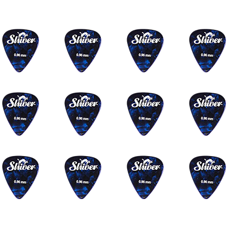 Shiver Médiators Celluloïd 0,96 mm Boîte de 12 Bleu