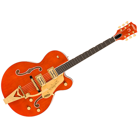 Gretsch Guitars - G6120 Nashville Hollow Body with Bigsby Orange Stain + Etui