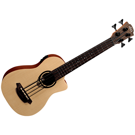 LAG Tiki Bass Fretless Pan-Coupé Électro