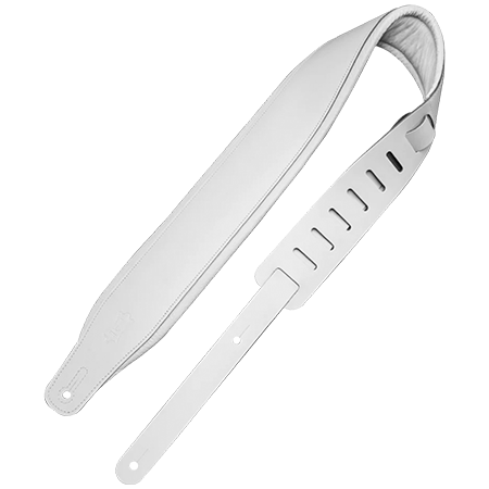 M26PD-WHT-WHT Sangle en Cuir pleine fleur 7,6 cm White Levy s
