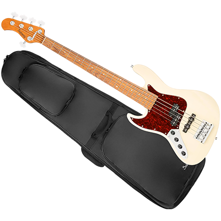 Sadowsky MetroExpress Hybrid PJ Olympic White 5 Cordes Touche Palissandre Gaucher