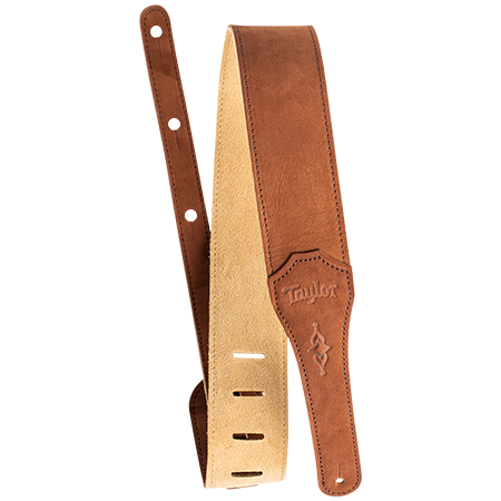 4103-25 Gemstone Strap Sanded Suede Med Brn 2.5"