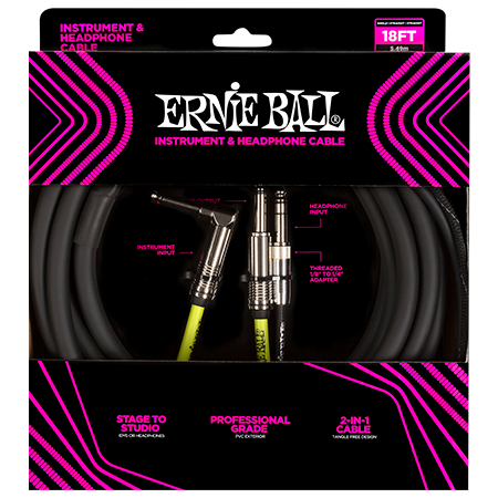 Ernie Ball 6411 Câble pour instrument et casque