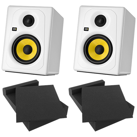 Krk - Kreate 5 White + Monisoft (La paire)