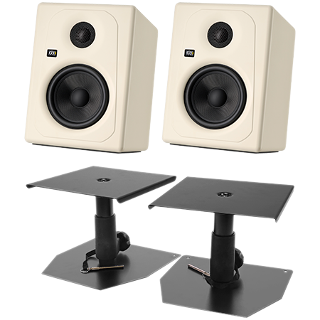 Krk - Kreate 5 Latte + Supports bas (La paire)