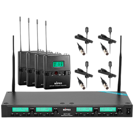 Mipro - Pack ACT 300 QUAD micro cravate MU57LT