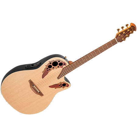 Ovation 2078TX 5 G Elite TX Deep Contour Cutaway Black Textured