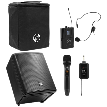 Elokance - Pack e-GO + Housse + Micro HF + Boîtier émetteur ceinture + micro serre-tête