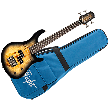 Mini Bass Poplar Burl + Housse