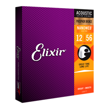 Elixir 16077 Nanoweb 12/56 Light Medium
