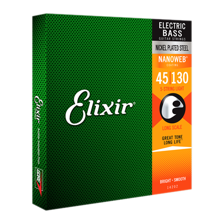 Elixir 14202 Nanoweb 45/130 Bass Light 5-String