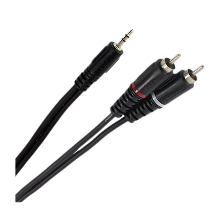 Plugger Câble Y Mini Jack Mâle Stéréo - RCA Mâle 1.50m Easy