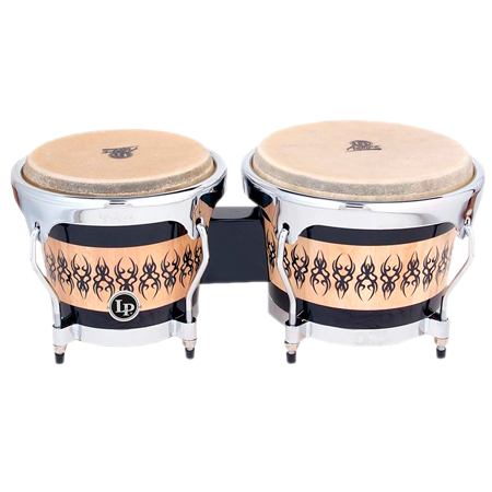 Latin Percussion Aspire Accent Wood Bongos Scarab/Chrome LPA601-SCC