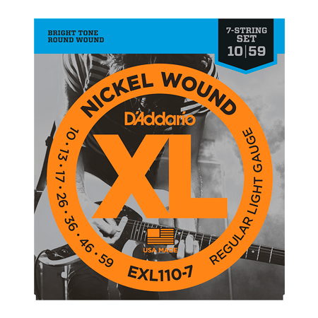 D'Addario EXL110-7 Nickel Wound Regular Light 10-59
