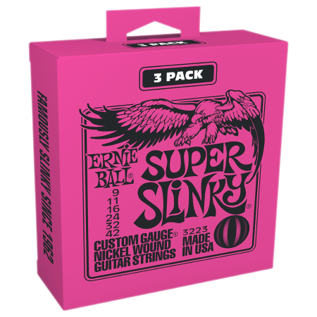 Ernie Ball P03223 Super Slinky Pack 3