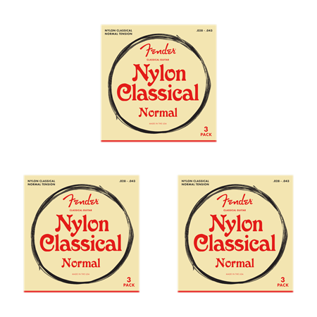 Fender Classical/Nylon Guitar Strings - 3-Pack