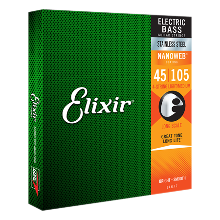 Elixir 14677 Nanoweb 45/105 Bass Medium
