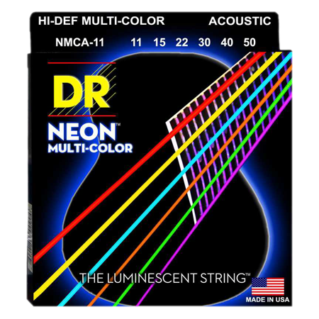 DR Strings MCA-11 Hi Def NEON Multi-Color