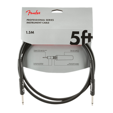 Fender Professional Series Instrument Cable 1.5m Black