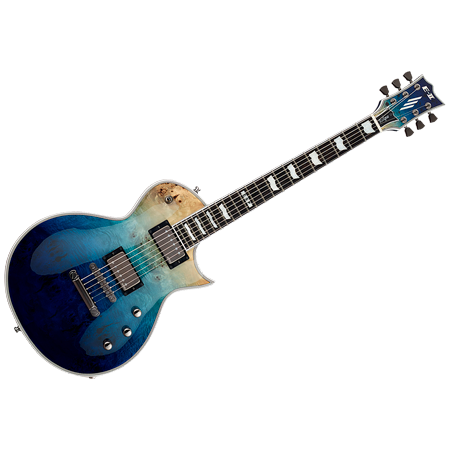 E-II ECLIPSE Buckeye Burl Maple Blue Natural Fade + étui ESP