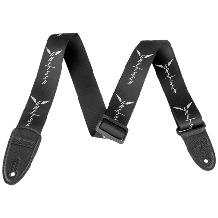 Wing Logo Pattern Strap Black Gray Logos