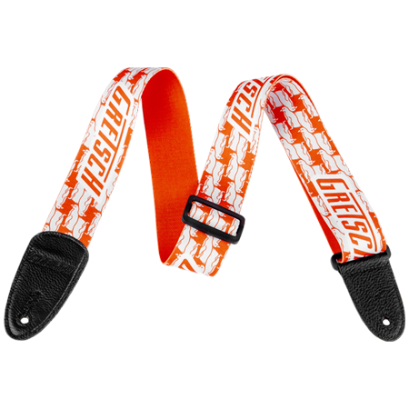 Alternating Orange Penguins Strap White