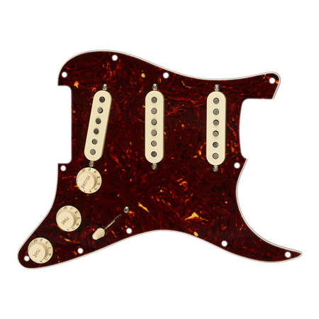 Pre-Wired Strat Pickguard Custom Shop Texas Special Tortoise Shell 11 trous PG