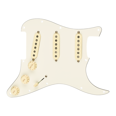Fender Pre-Wired Strat Pickguard Custom Shop Texas Special Parchment 11 trous PG