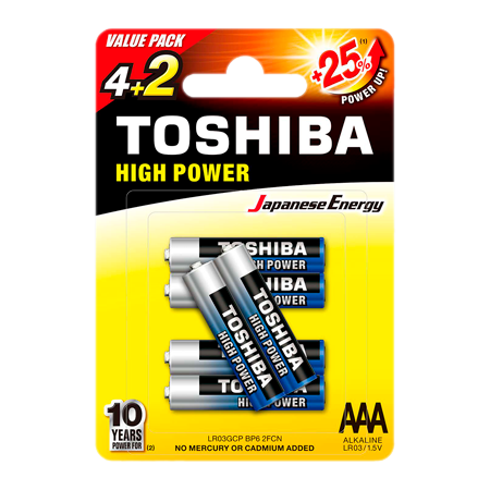 Toshiba Piles LR03 - Pack de 6