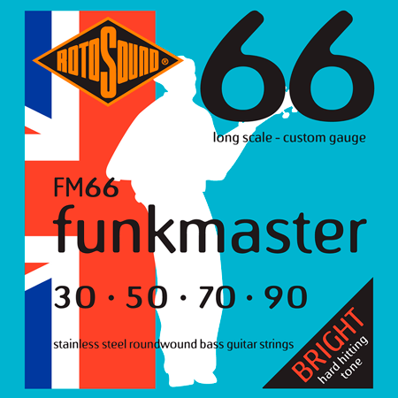 Rotosound FM66 Swing Bass 66 Stainless Steel Funk Master 30/90
