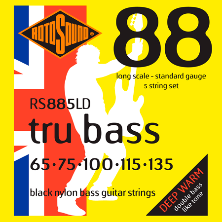 Rotosound RS885LD Tru Bass 88 Black Nylon Flatwound 65/135