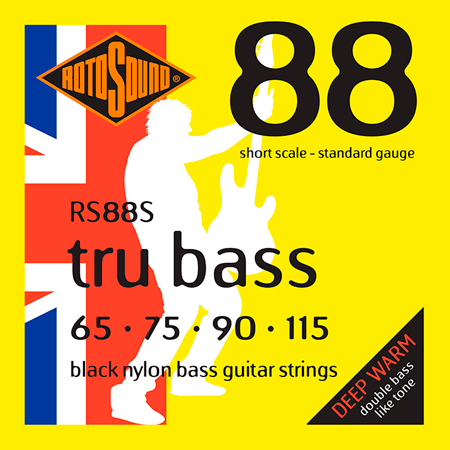 Rotosound RS88S Tru Bass 88 Black Nylon Flatwound Short 65/115