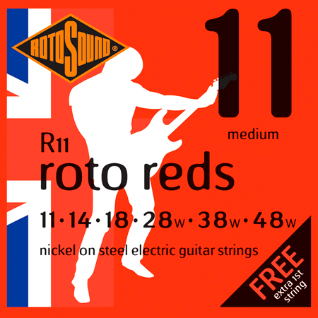 R11 Roto Reds Nickel Medium 11/48 Rotosound