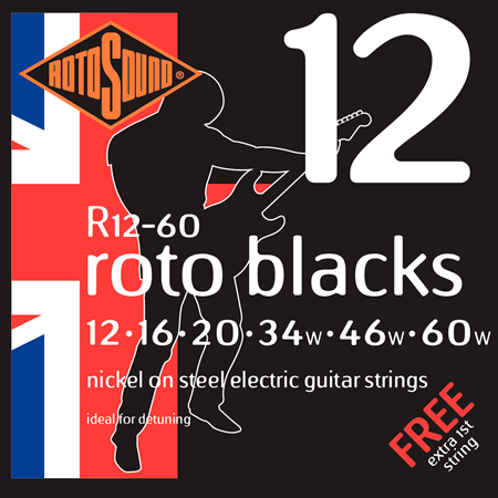Rotosound R12-60 Roto Blacks Nickel Detuning 12/60