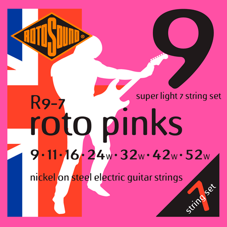 Rotosound R9-7 Roto Pinks Nickel Super Light 7 Cordes 9/52