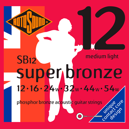 Rotosound SB12 Super Bronze Phosphor Bronze Medium Light 12/54