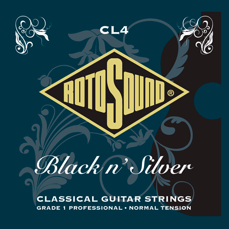 Rotosound CL4 Grade 1 Black N Silver Classical Normal Tension