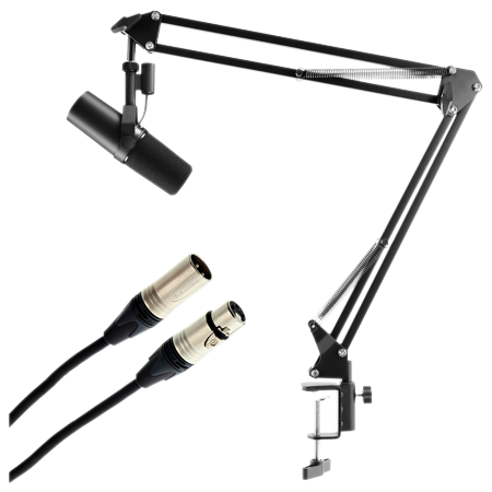 Shure Pack SM7B + Poscast Arm + Câble