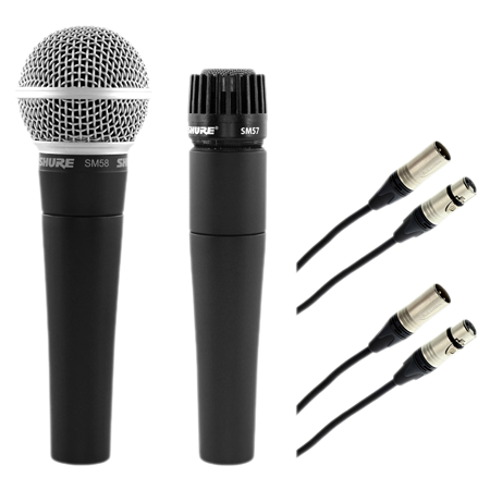 Shure Pack SM58 + SM57 + Câbles