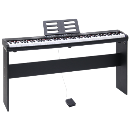 Support robuste en bois Pied pour piano numérique Divarte DP35 Divarte Stand DP35 Support de piano numérique Noir 