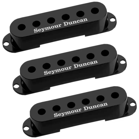 Seymour Duncan S-COVER Strat Cover Set Black Logo (Lot de 3)