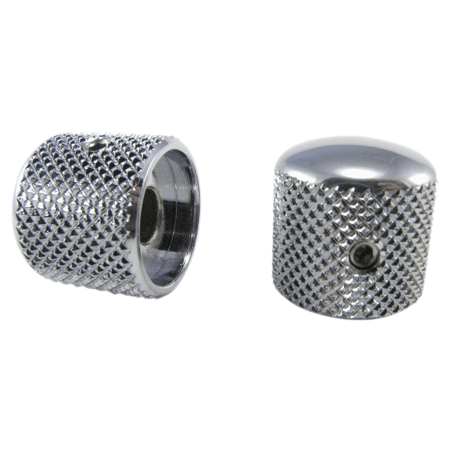 6354 Tele-Style Knobs Chrome (Lot de 2)